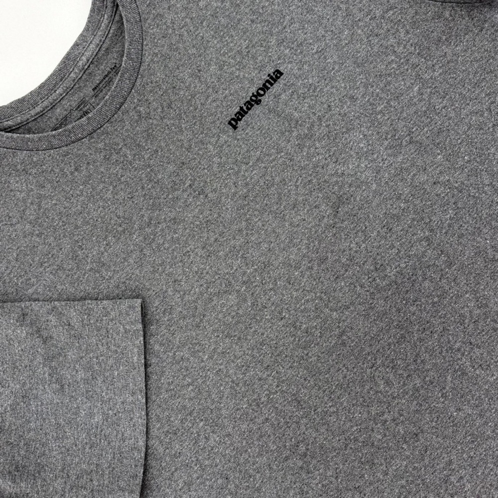 Patagonia Responsibili-Tee Men Large Gray Logo Graphic T-Shirt Excellent
